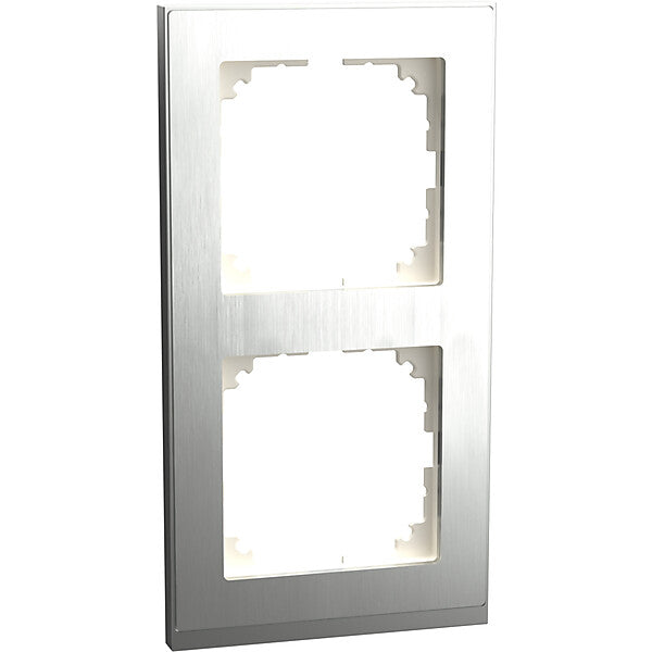 Merten Decor-Rahmen 2-fach Edelstahl/aluminium MEG4020-3646